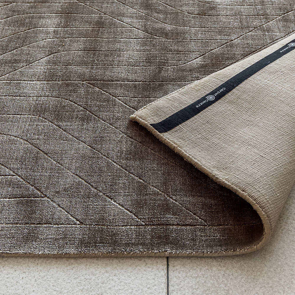 Madox Sandy Runners Line Pattern Taupe Carpet