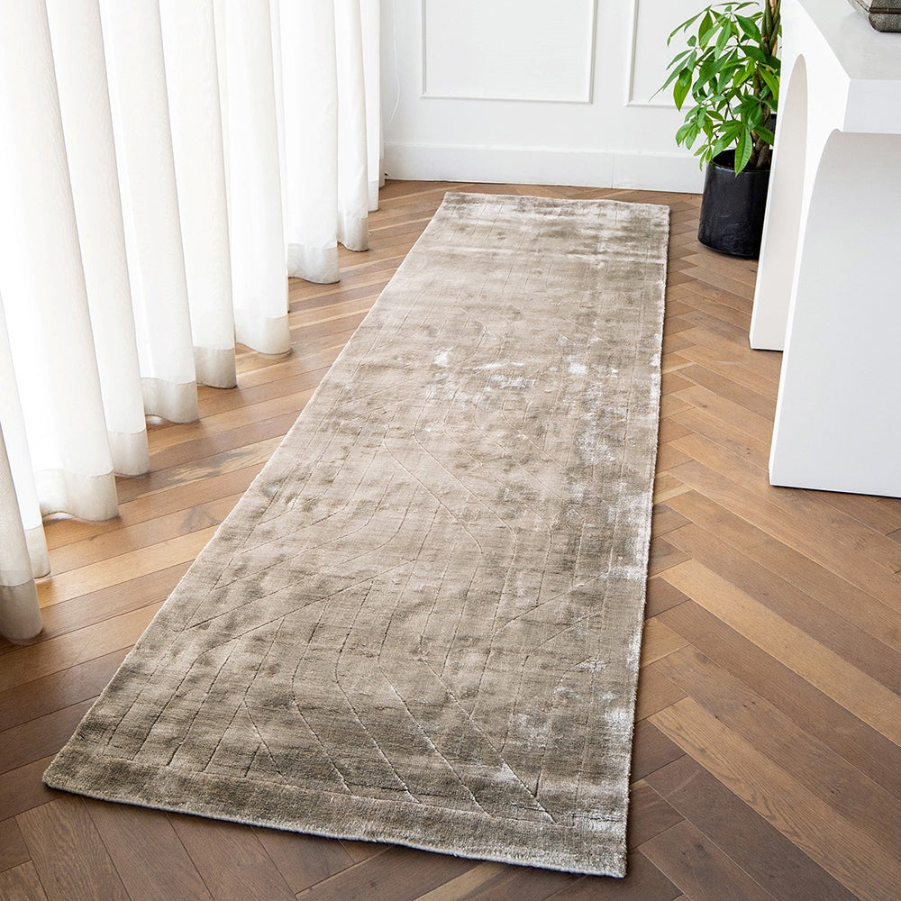 Madox Sandy Line Pattern Taupe Carpet