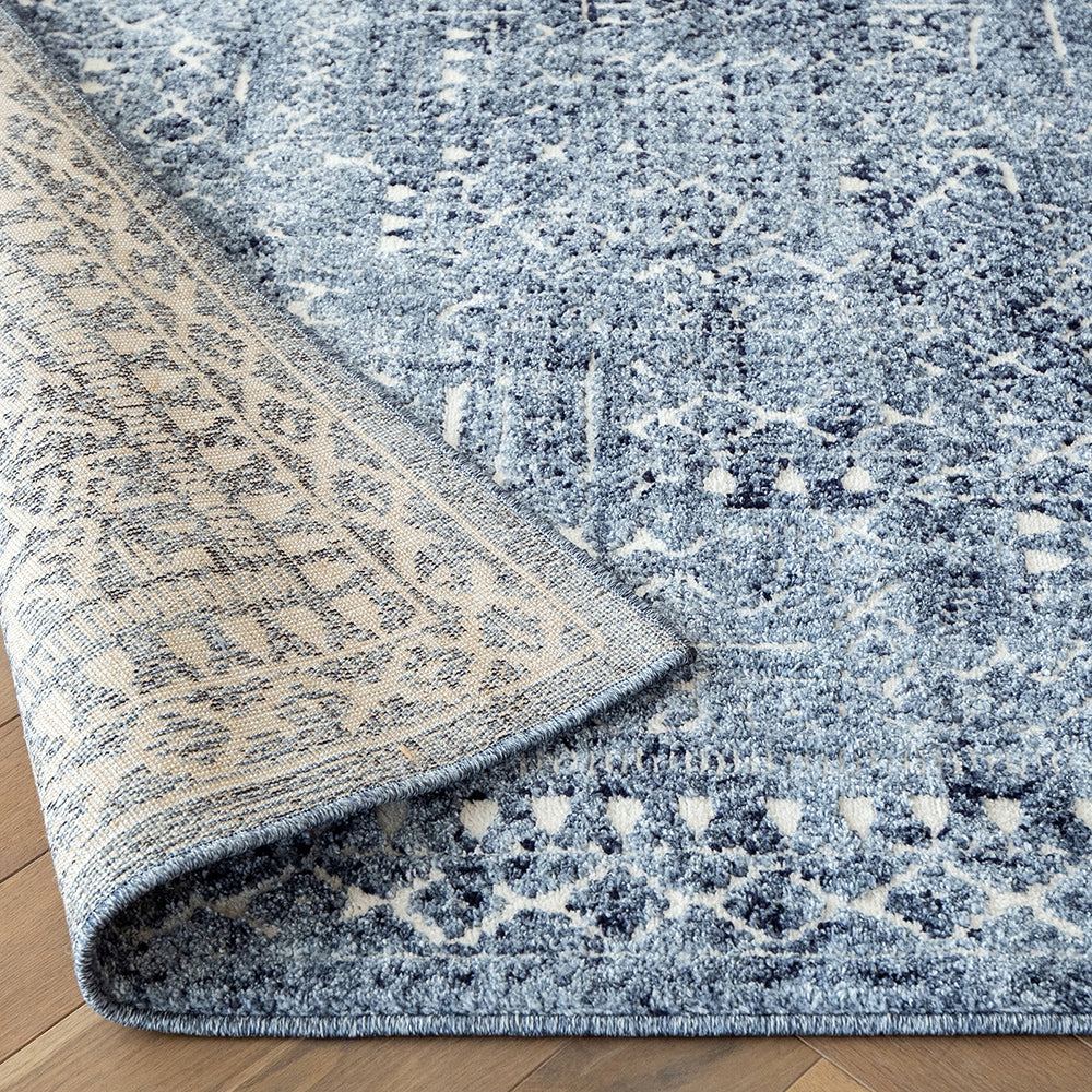 Renzo Ashton Transitional Blue Grey Carpet