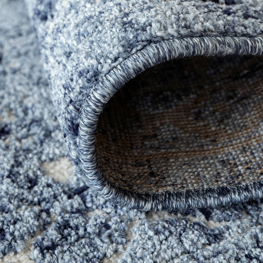 Renzo Ashton Transitional Blue Grey Carpet