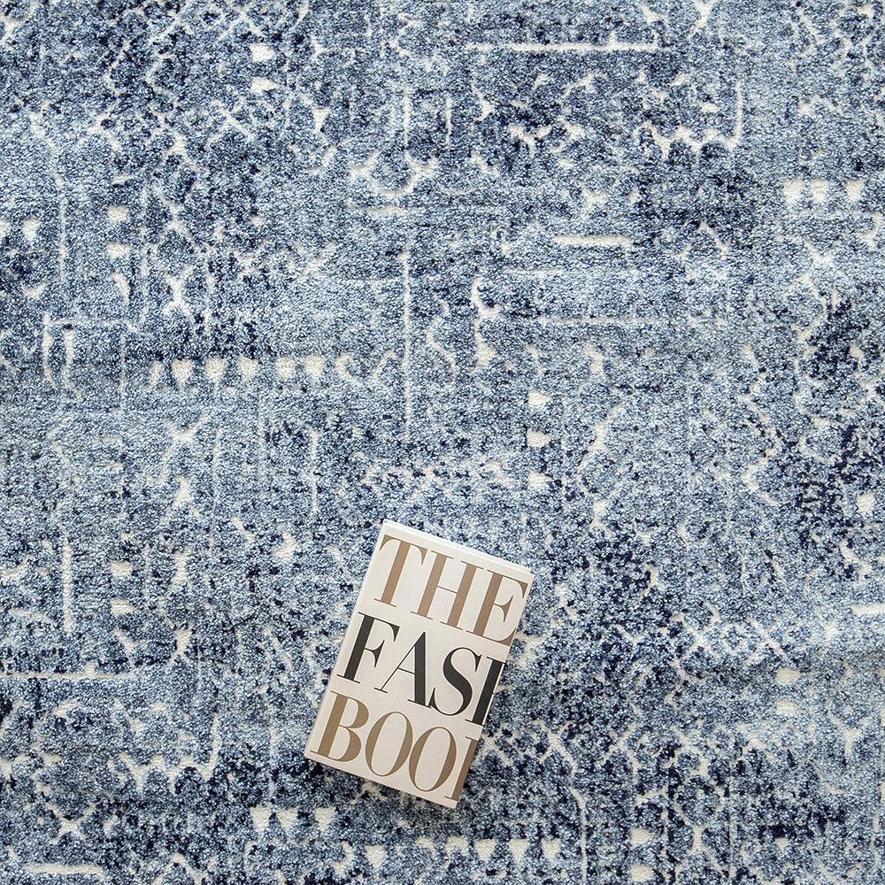 Renzo Ashton Transitional Blue Grey Carpet