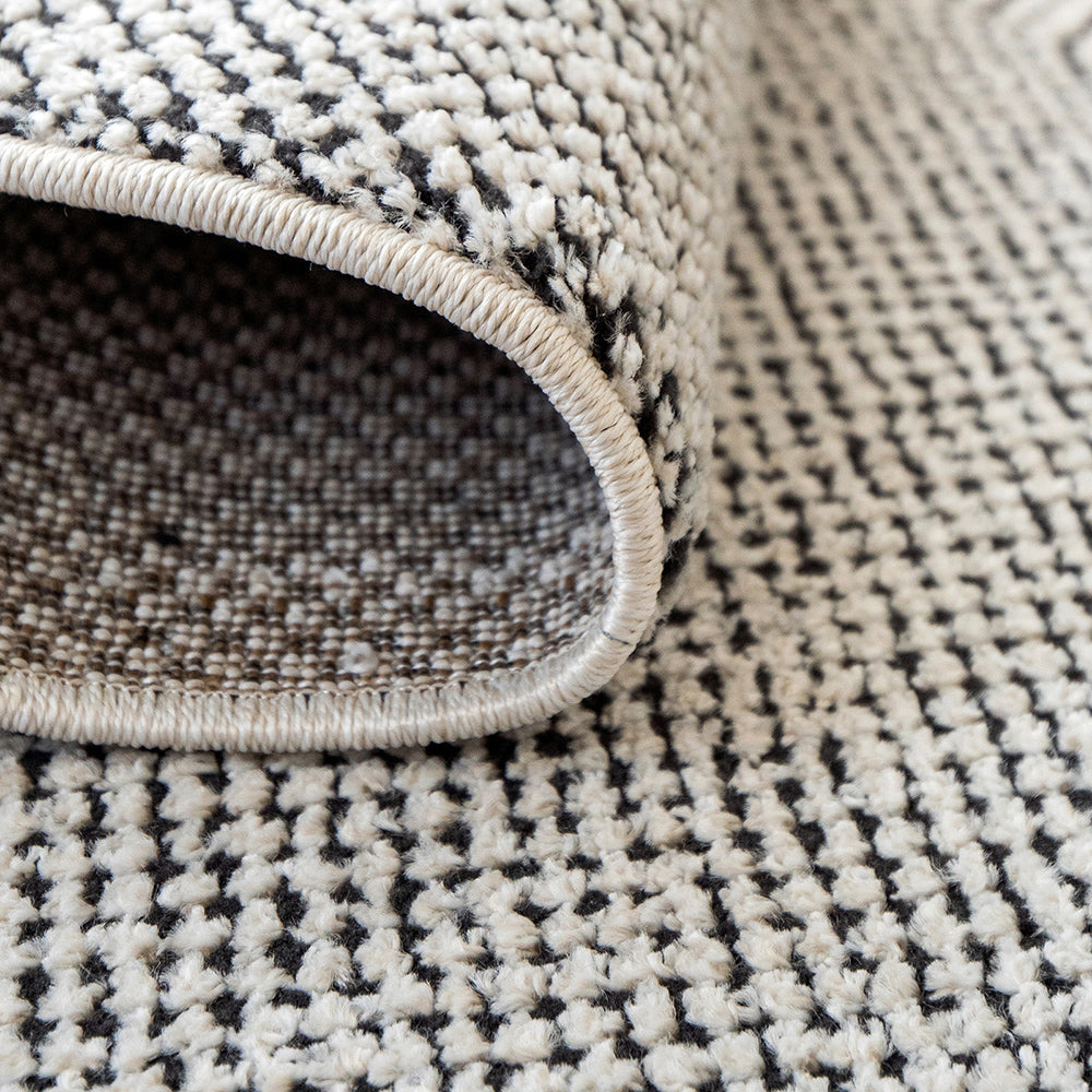 Renzo Dusty Black And White Patchwork Carpet