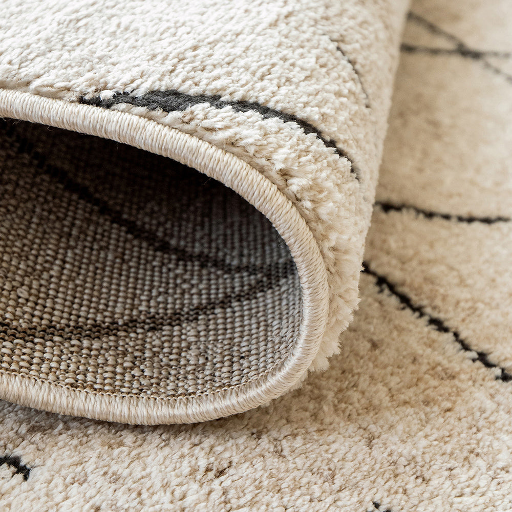 Renzo Ebony Berber Diamond Carpet
