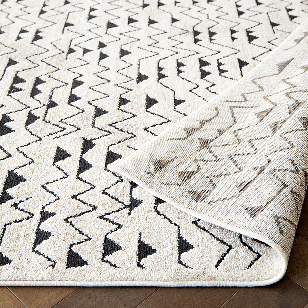 Renzo Fume Runners Grey And Beige Geometric Pattern Carpet