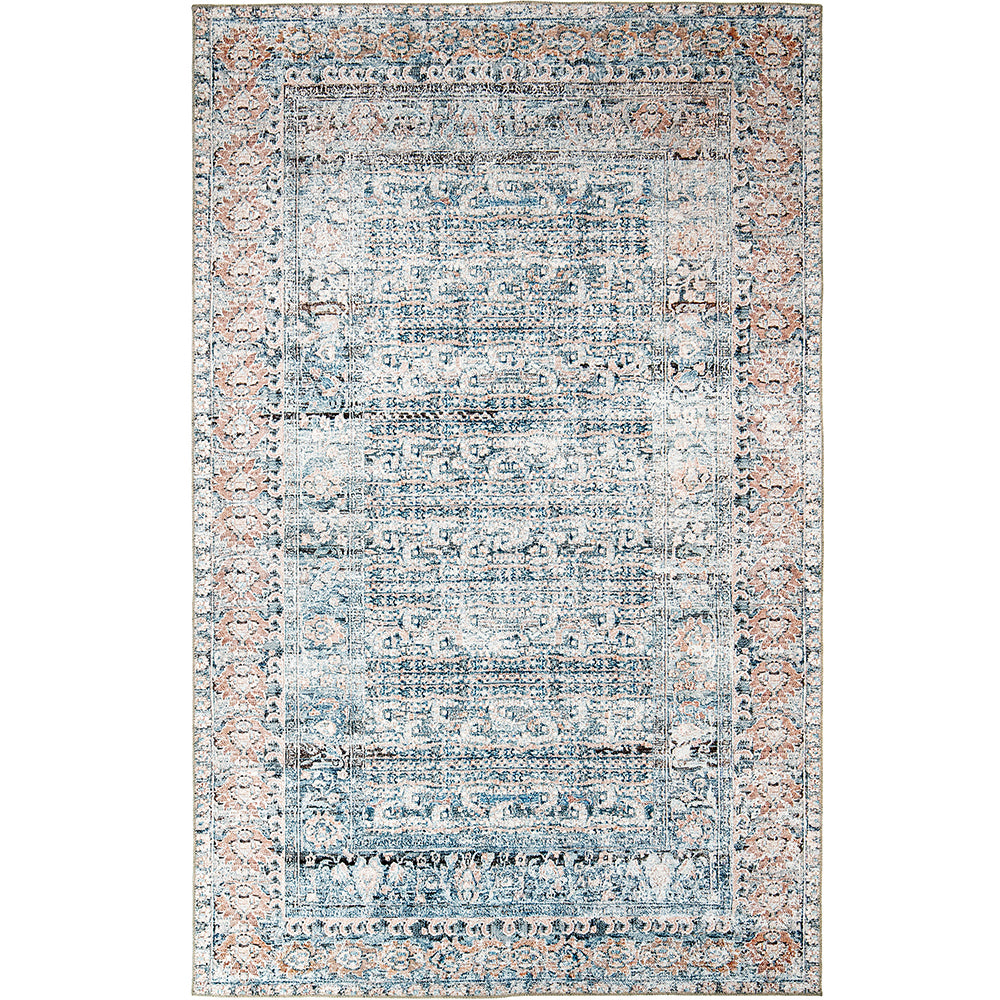 Vince Lake Rust And Blue Faded Carpet