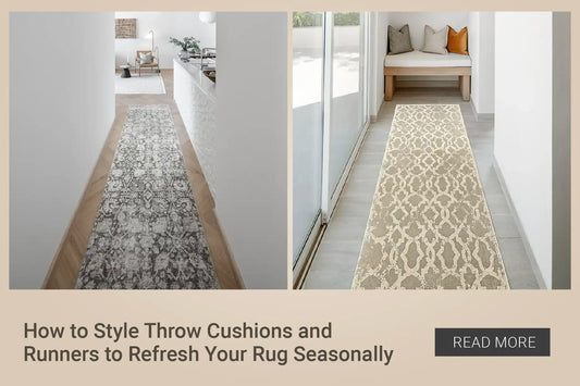 How to Style Throw Cushions and Runners to Refresh Your Rug Seasonally