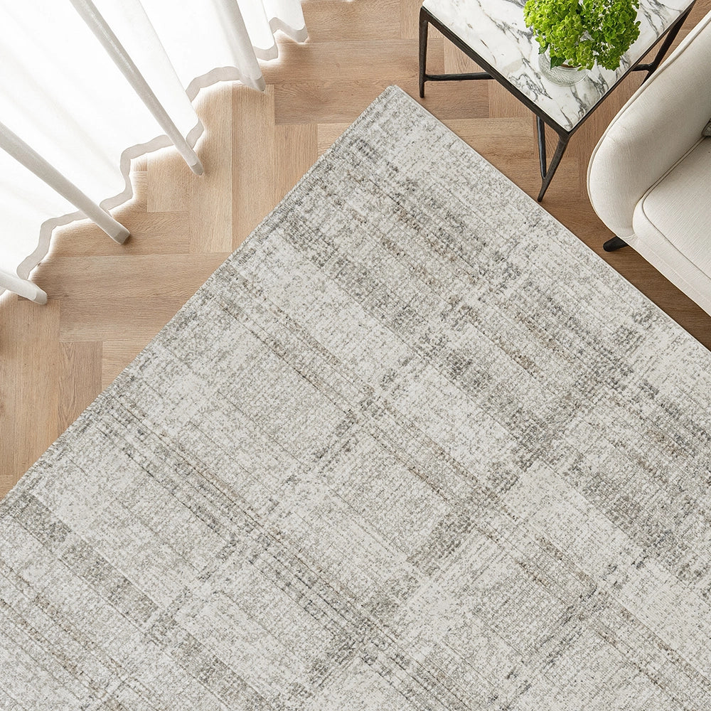 Ada Ivory Plaid Pattern Ivory Carpet | Carpet Centre