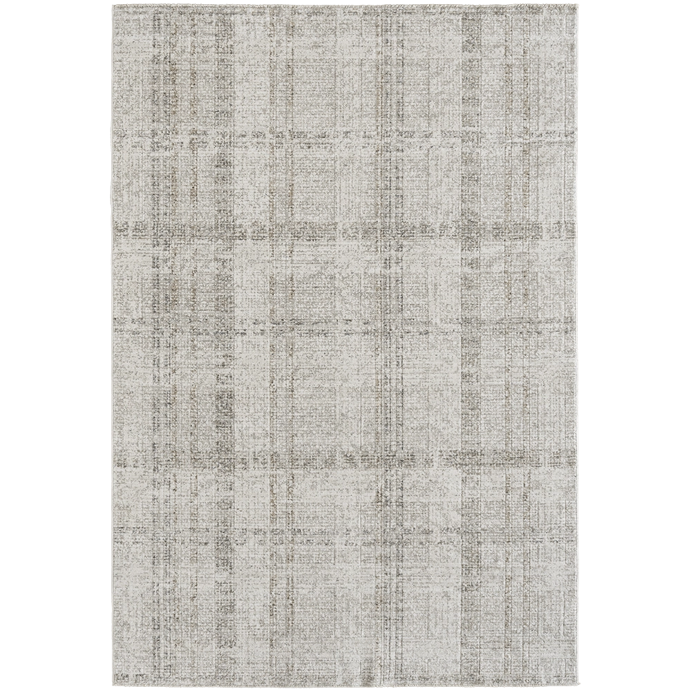 Ada Ivory Plaid Pattern Ivory Carpet | Carpet Centre