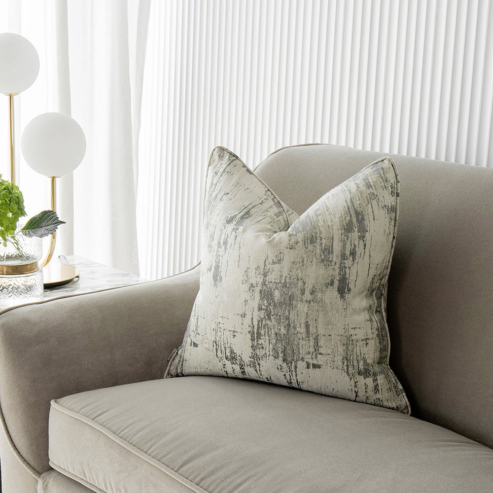 Pedro Bundle - Brushstroke Patterned Grey Cushion Set| Carpet Centre