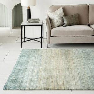 Ava Sandy Ombre Turquoise Beige Carpet | Image 1