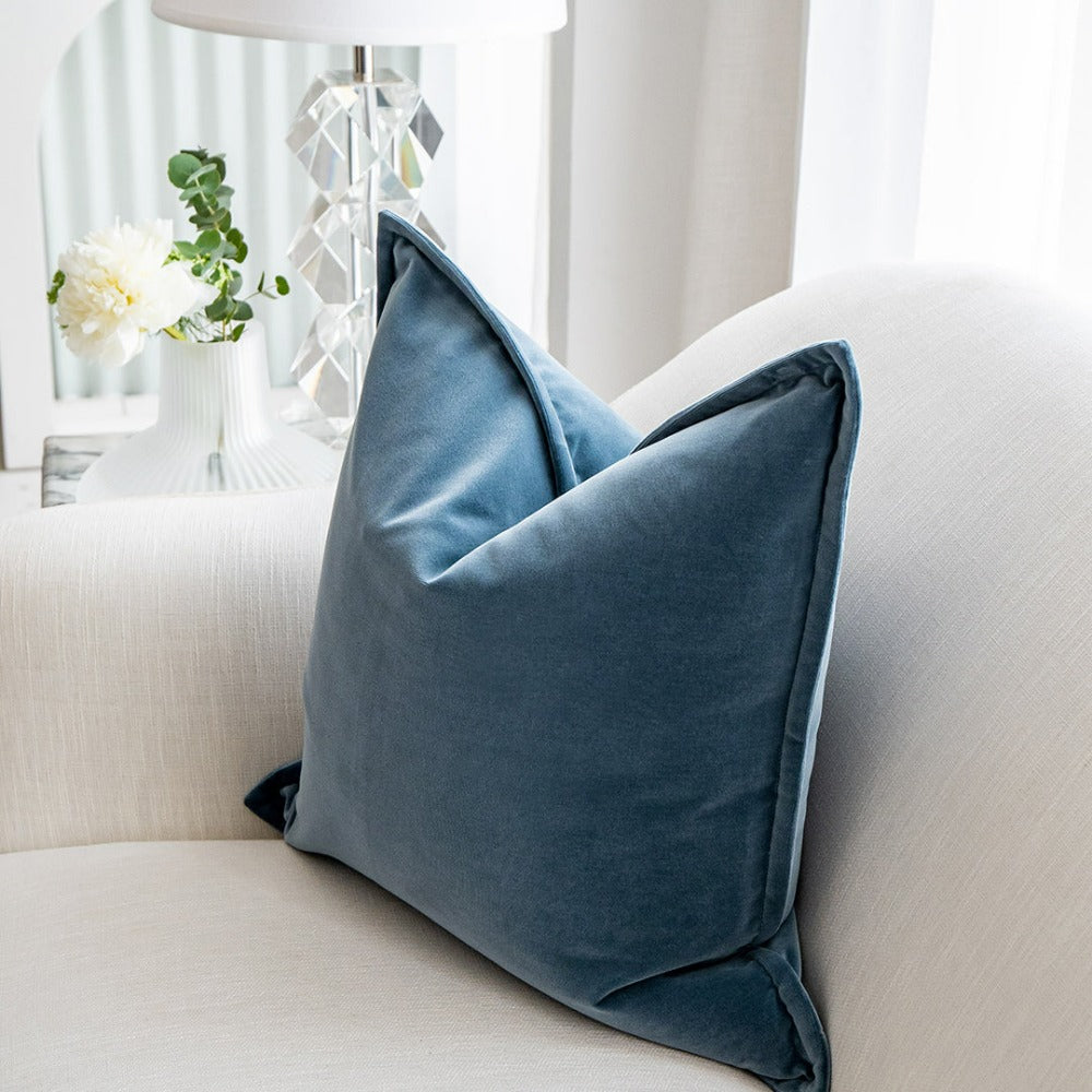 Francine Bundle - Blue Velvet Cushion | Carpet Centre