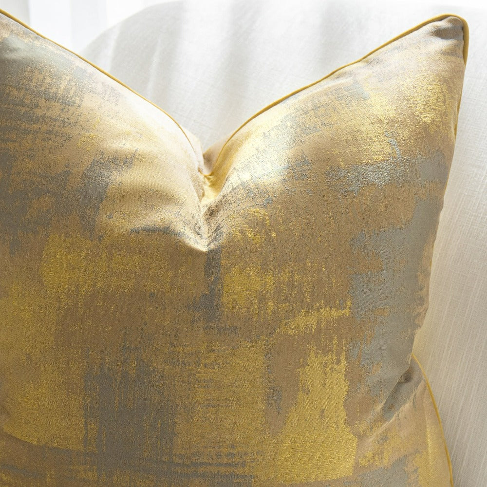 Nelson Cushion Bundle  - Yellow Silver Shaded Cushion| Carpet Centre