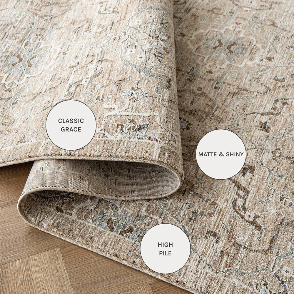 Albert Sienna - Traditional Carpet with Raised Pattern with Defined Border | Carpet Centre