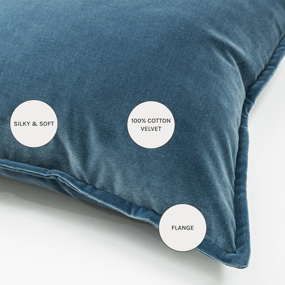 Blue Velvet Cushions - Francine Bundle | Carpet Centre