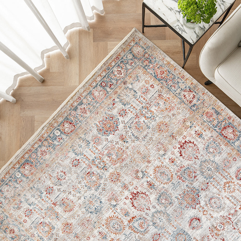 Alexander Sandy - Distressed Boho Carpet In Beige & Taupe Accents | Carpet Centre