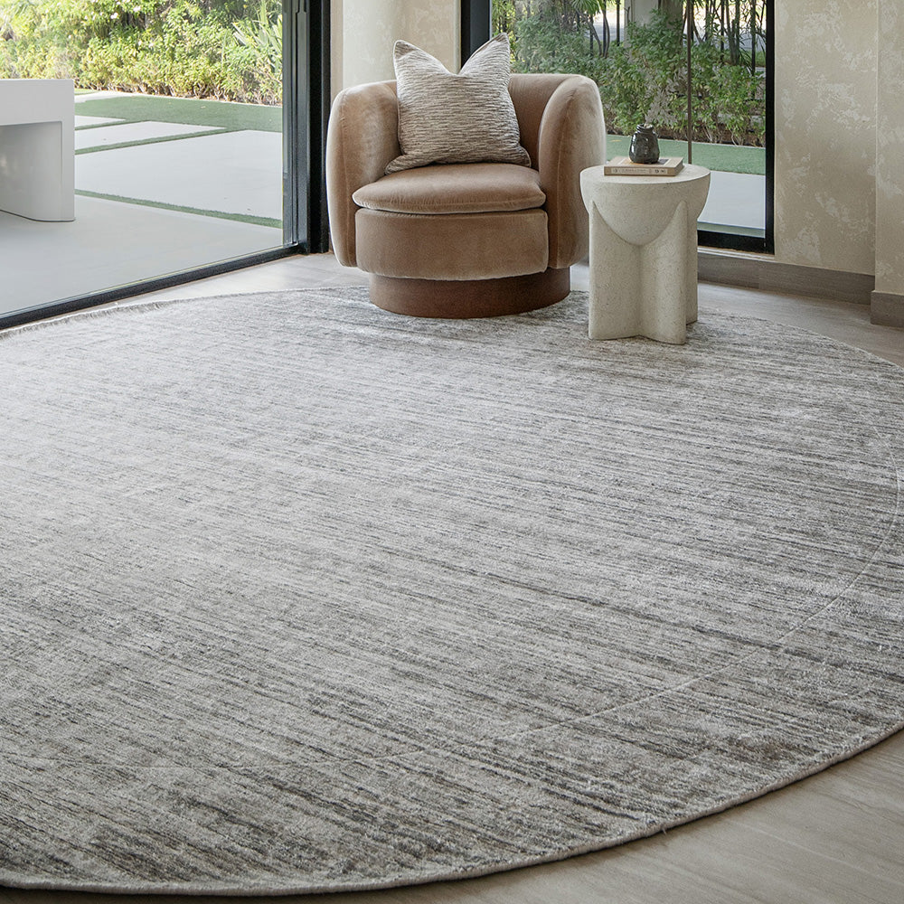 Beatrice Dune - Textured Surface Round Rug | Carpet Centre