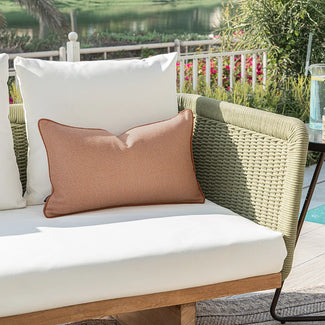 Aelia Tangelo Ii Woven Micro Texture Rust Cushion | Image 2