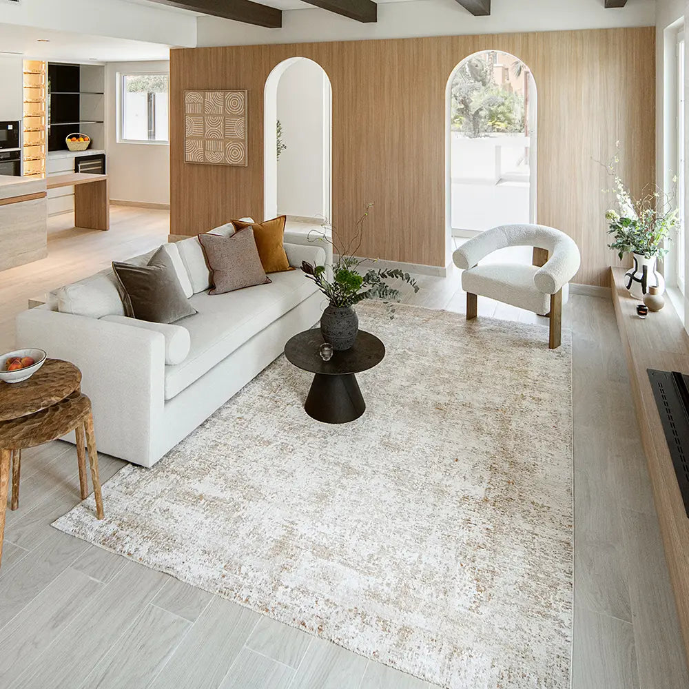 Finley Rust - Faded Abstract Patterned Carpet Online| Carpet Centre