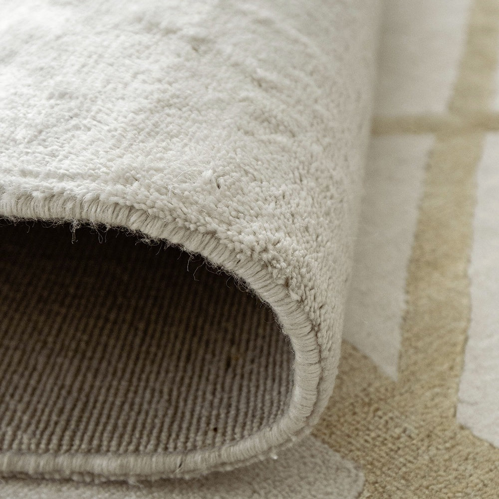 Dash Goldberg - Buy Gold Crossed Lines Carpet | Carpet Centre