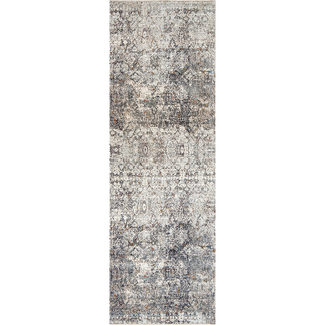 Ethan Ashton Grey Distressed Runner Carpet | Carpet Centre