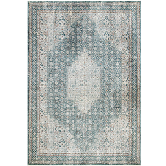 Harper Sky - Central Medallion Patterned Carpet | Carpet Centre