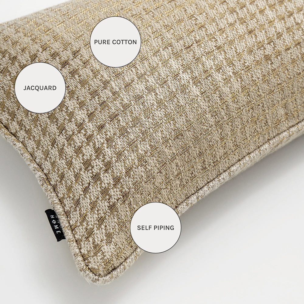 Pedro Bundle - Semi-shiny Art Silk Checked Accent Cushion | Carpet Centre