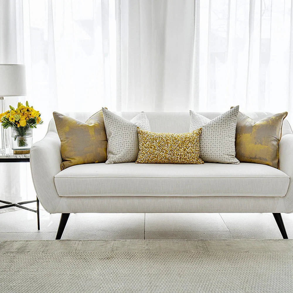 Ivan Bundle Shimmering Shades Of Gold Silver Cushion Set