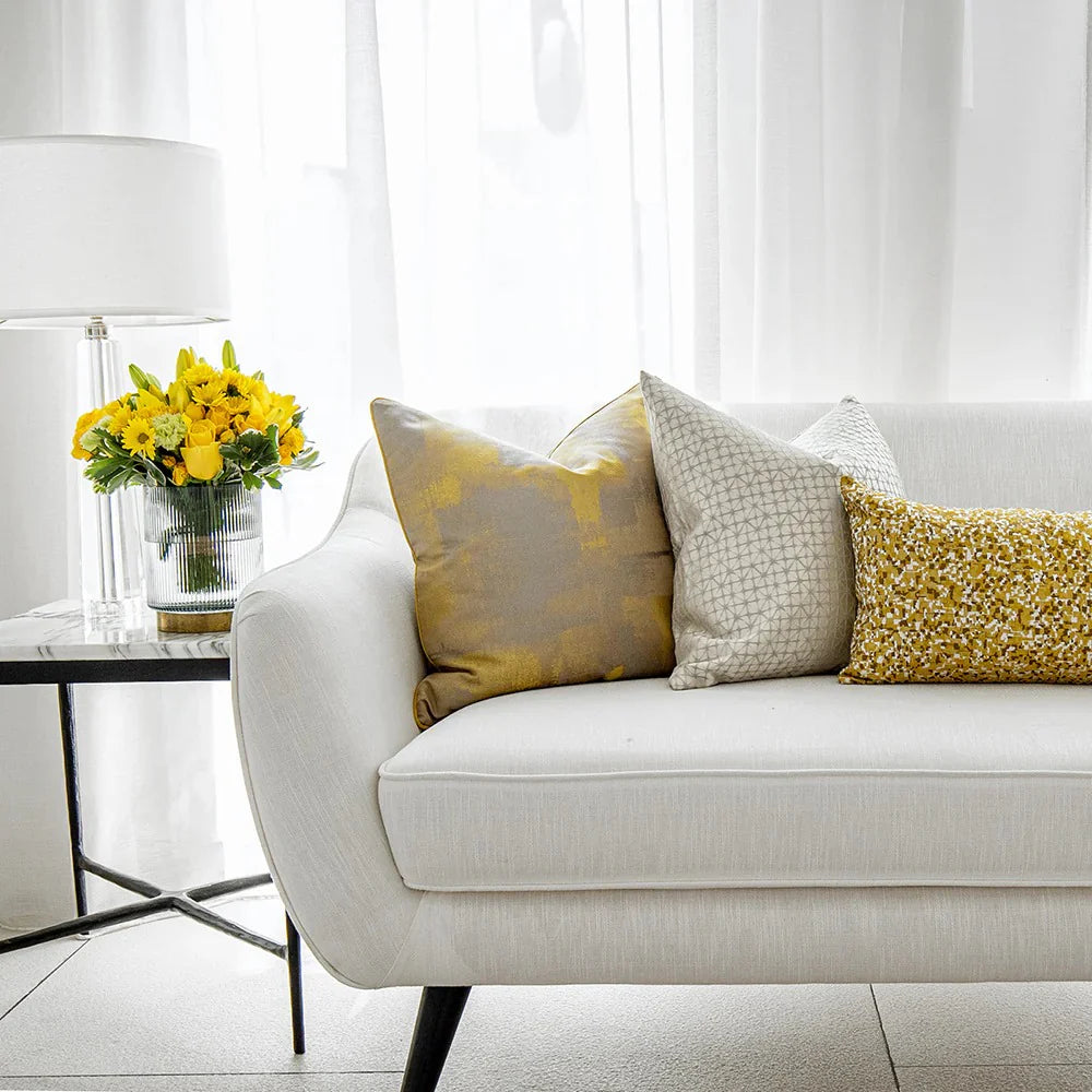 Ivan Bundle Shimmering Shades Of Gold Silver Cushion Set