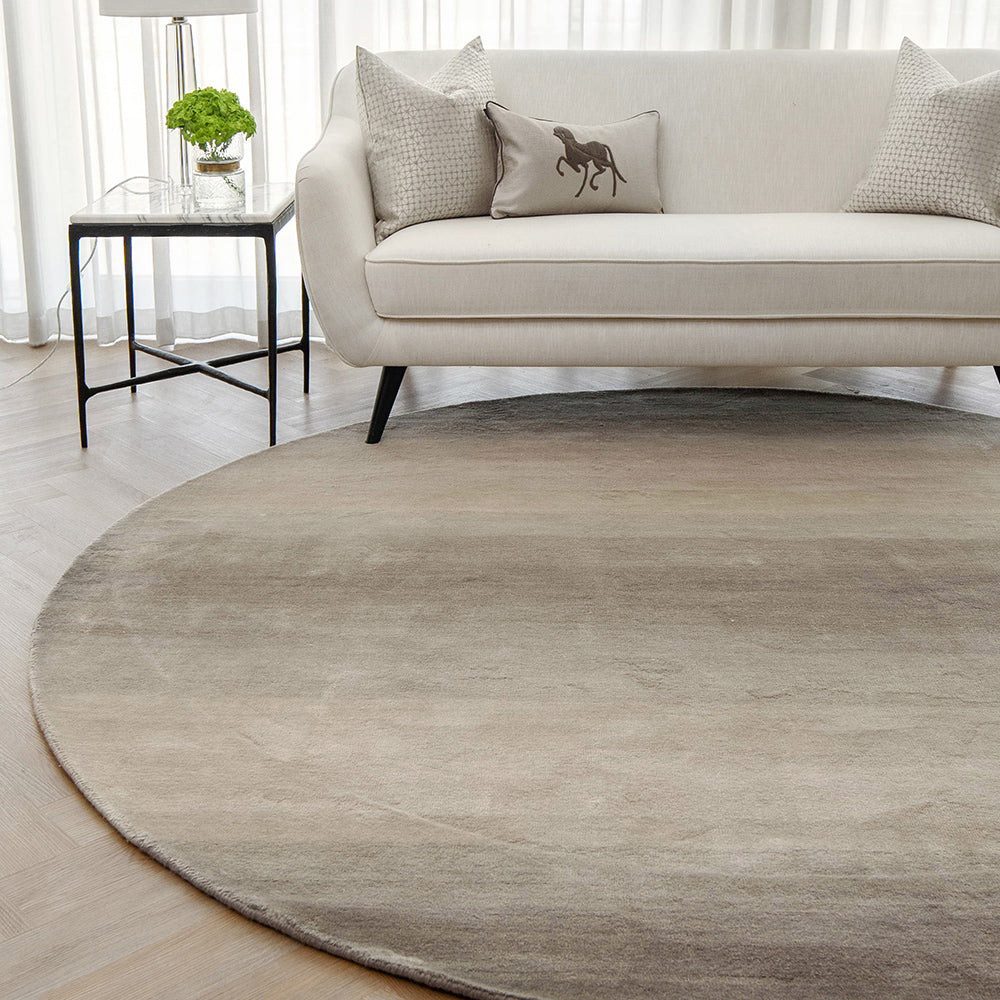 Buy Oscar Ashton Round Grey Wool Rugs Dubai – Carpet Centre – Carpet Centre