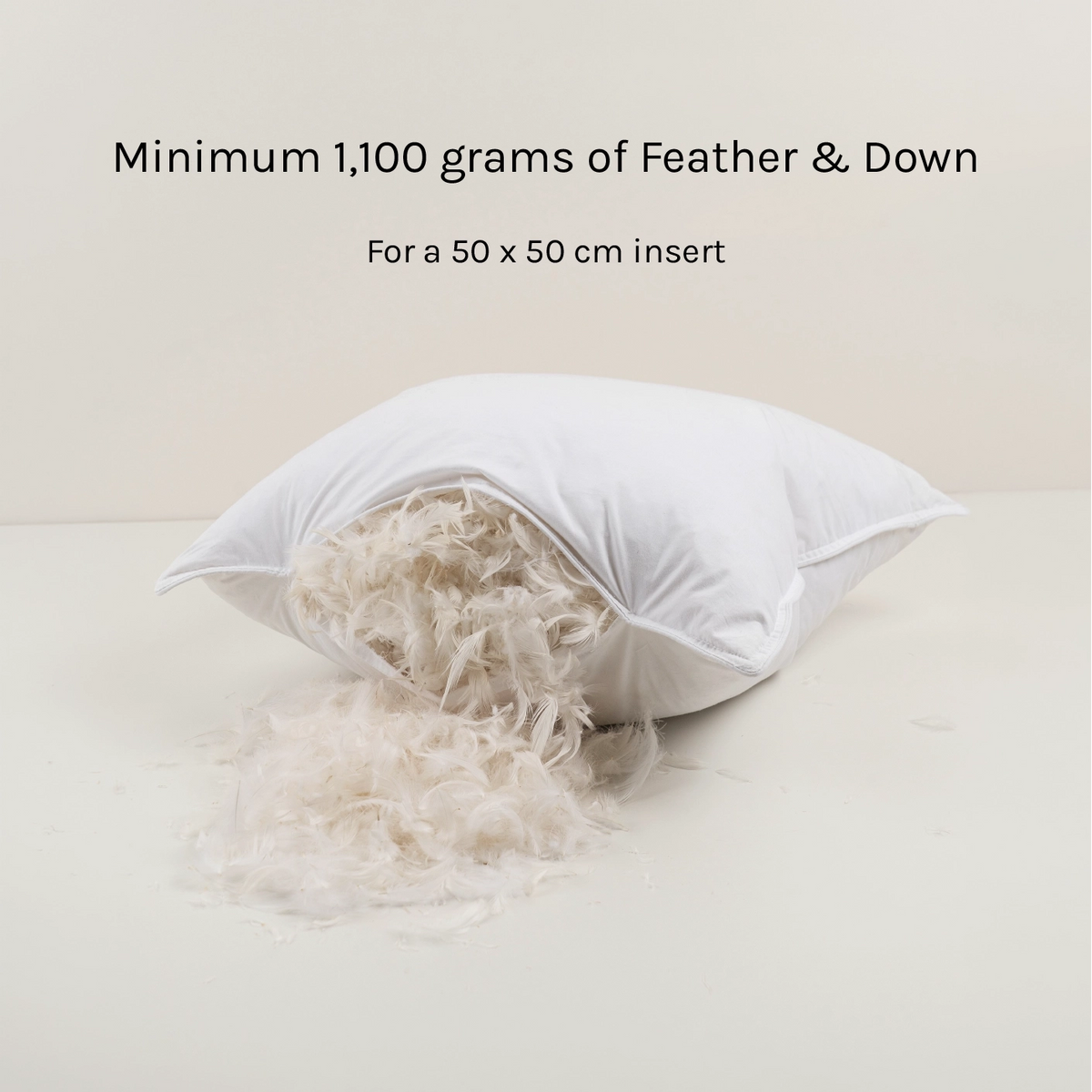 Plush Feather Square Cushion Insert
