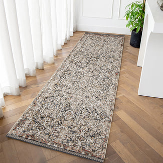 Sheldon Woods Traditional Faded Patterned Multicolored  Runner | Carpet Centre