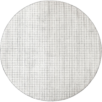 Taylor Bianca Round - Black And White Grid Carpet | Carpet Centre