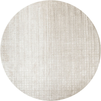 Taylor Sandy - Textured Grid Patterned Round Carpet | Carpet Centre