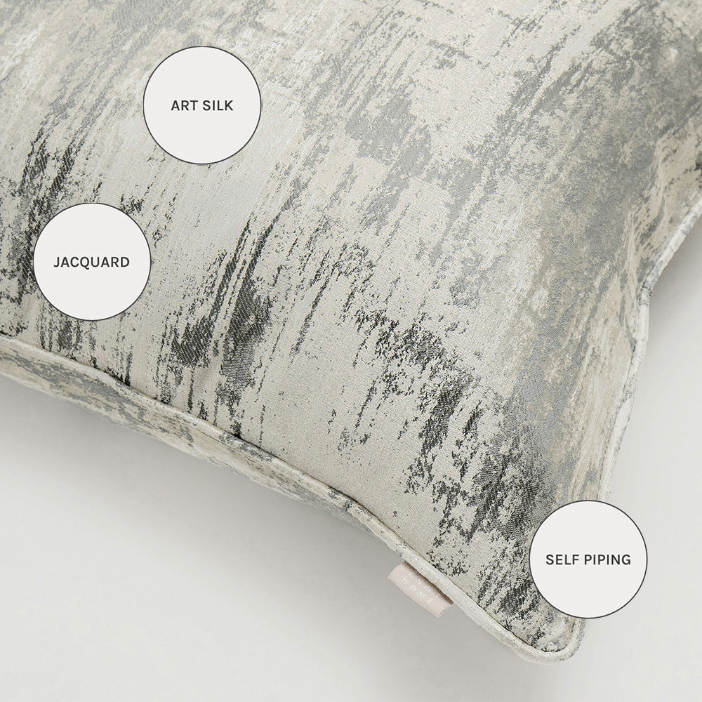 Pedro Bundle - Brushstroke Patterned Grey Cushion| Carpet Centre