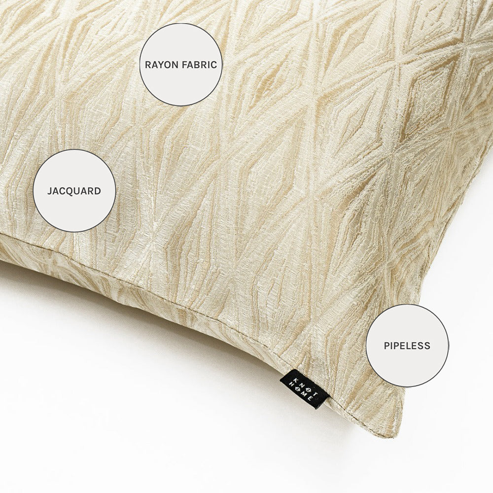 Cynthia Bundle - Metallic Beige and Brown Diamond Pattern Cushions | Carpet Centre