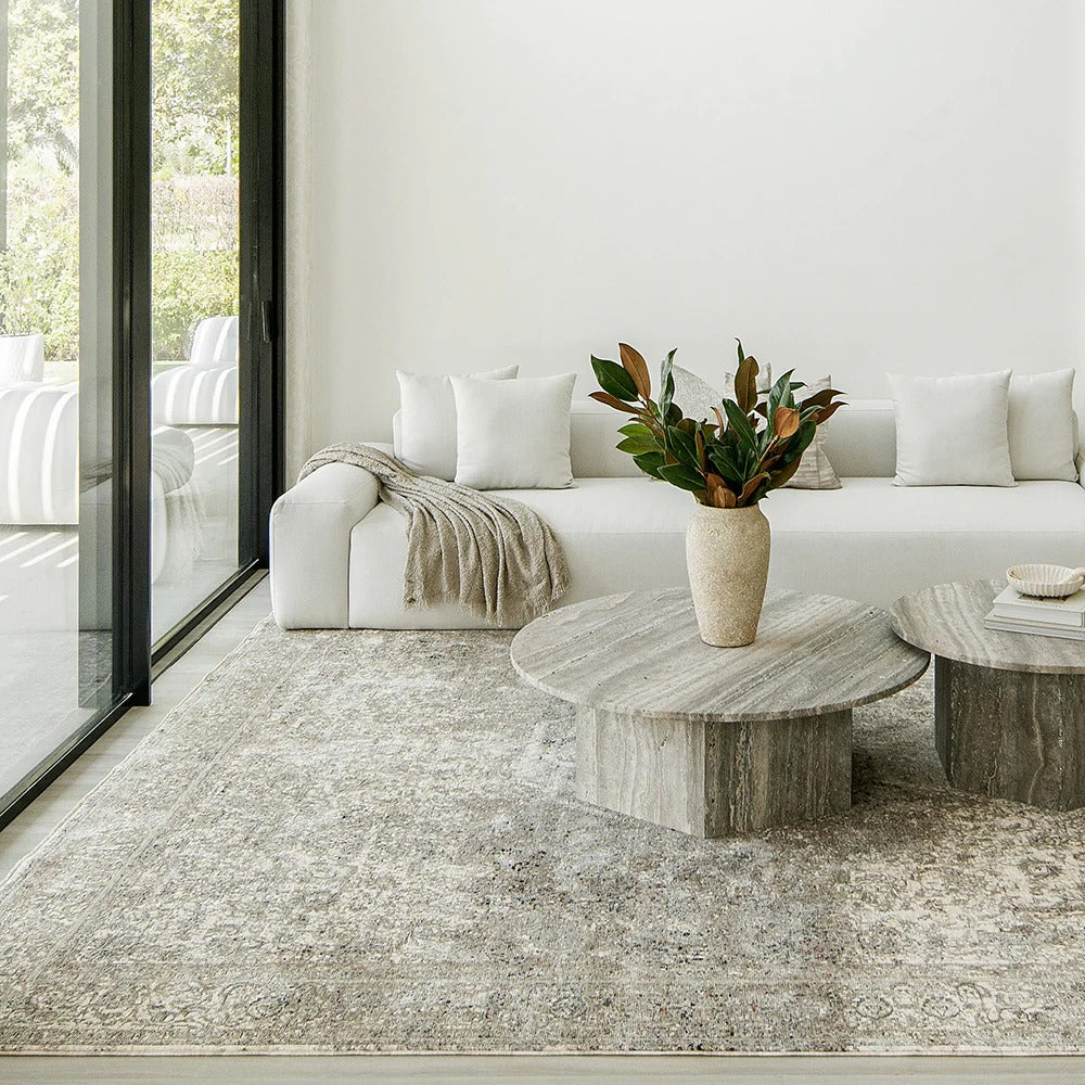 Ethan Dune Buy Distressed Grey Beige Abstract Carpet Carpet Centre