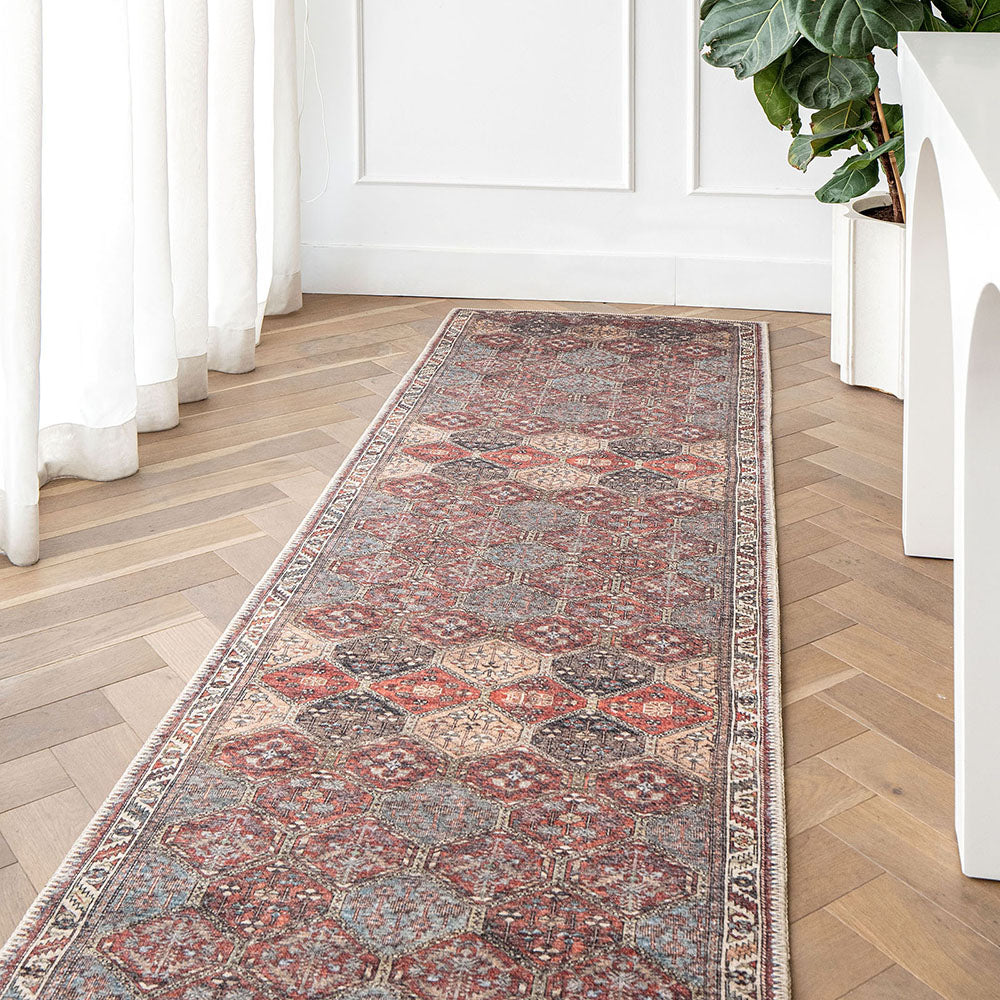 Buy Runner Rugs  Vince Rosso Traditional Red & Beige Runner Rugs – Carpet  Centre – Carpet Centre