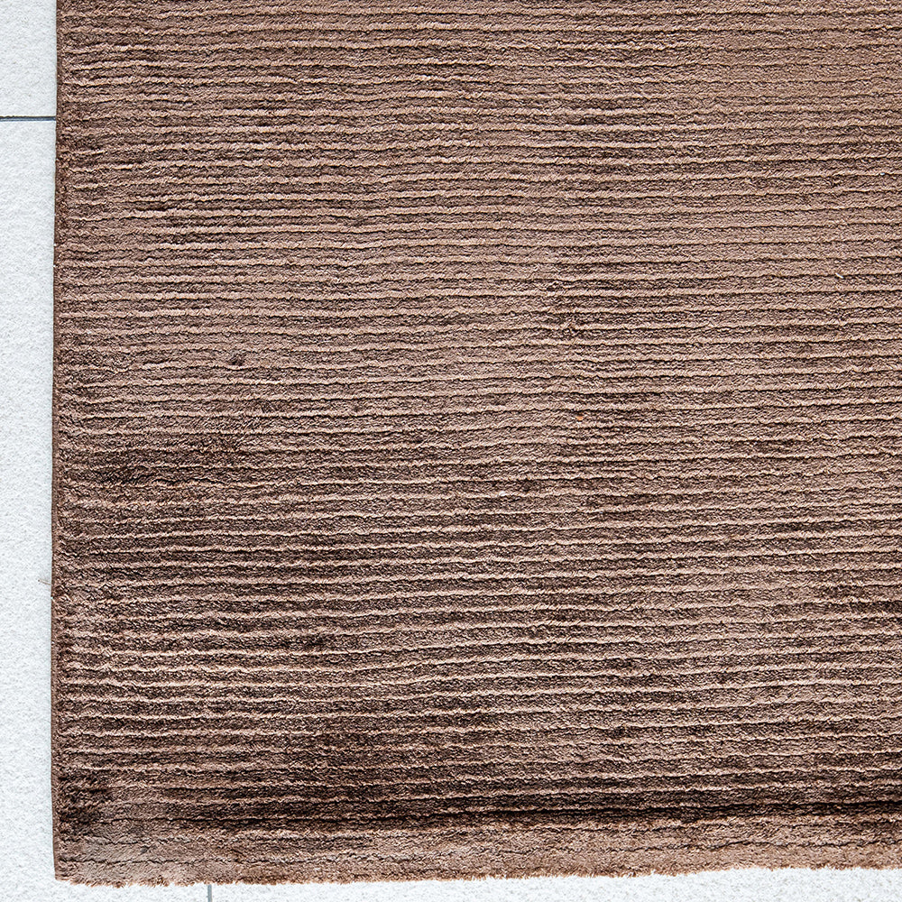 Buy Adele Dark Brown Brown Striped Carpet Online