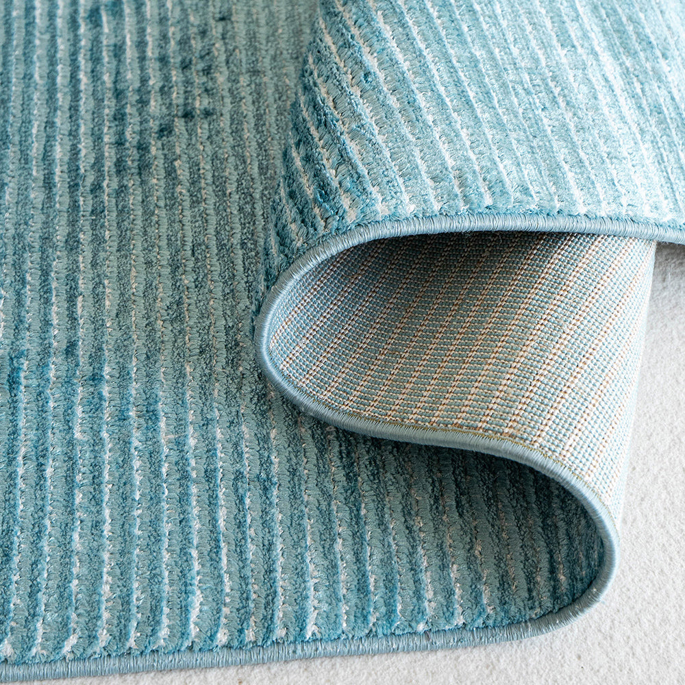 Adele Turquoise Striped Cushion | Carpet Centre