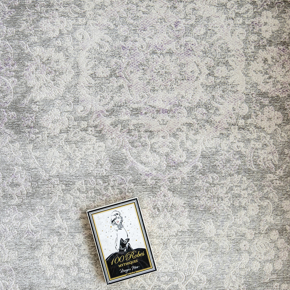 Bianca Grey 402G - Grey Carpet with Purple Accents | Carpet Centre