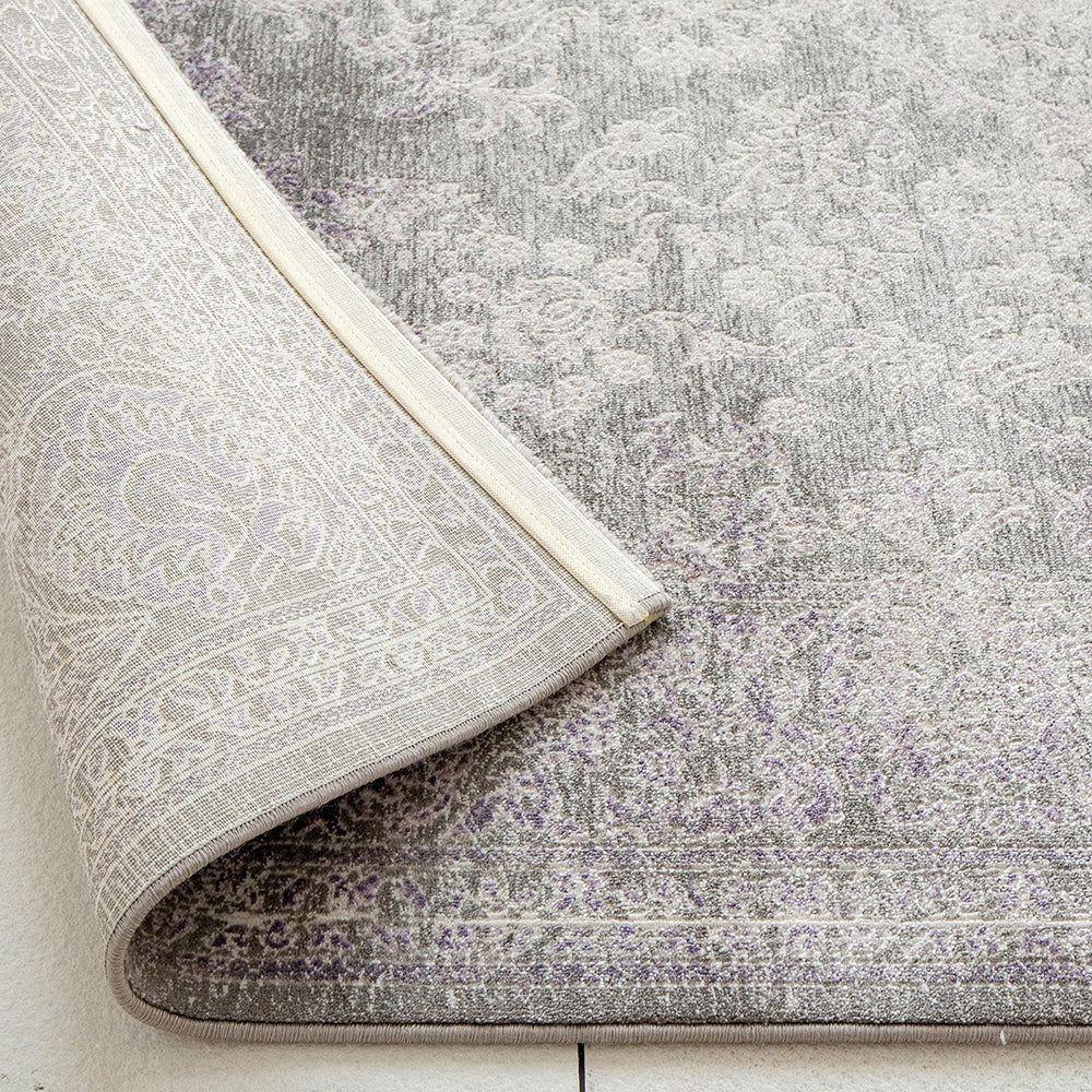 Bianca Grey 402G - Faded Traditional Medallion Carpet with Medium Pile | Carpet Centre