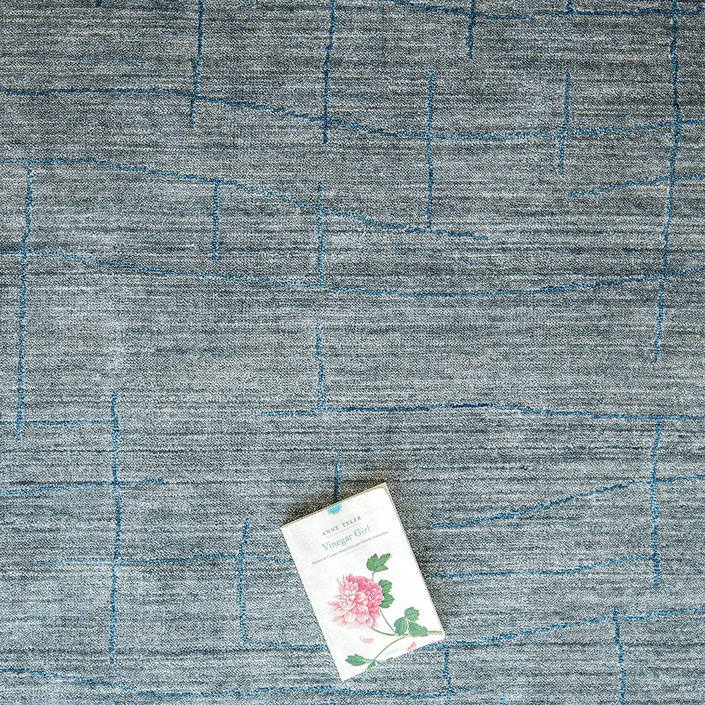 Caleb Ashton - Modern Solid Grey & Teal Carpet | Carpet Centre