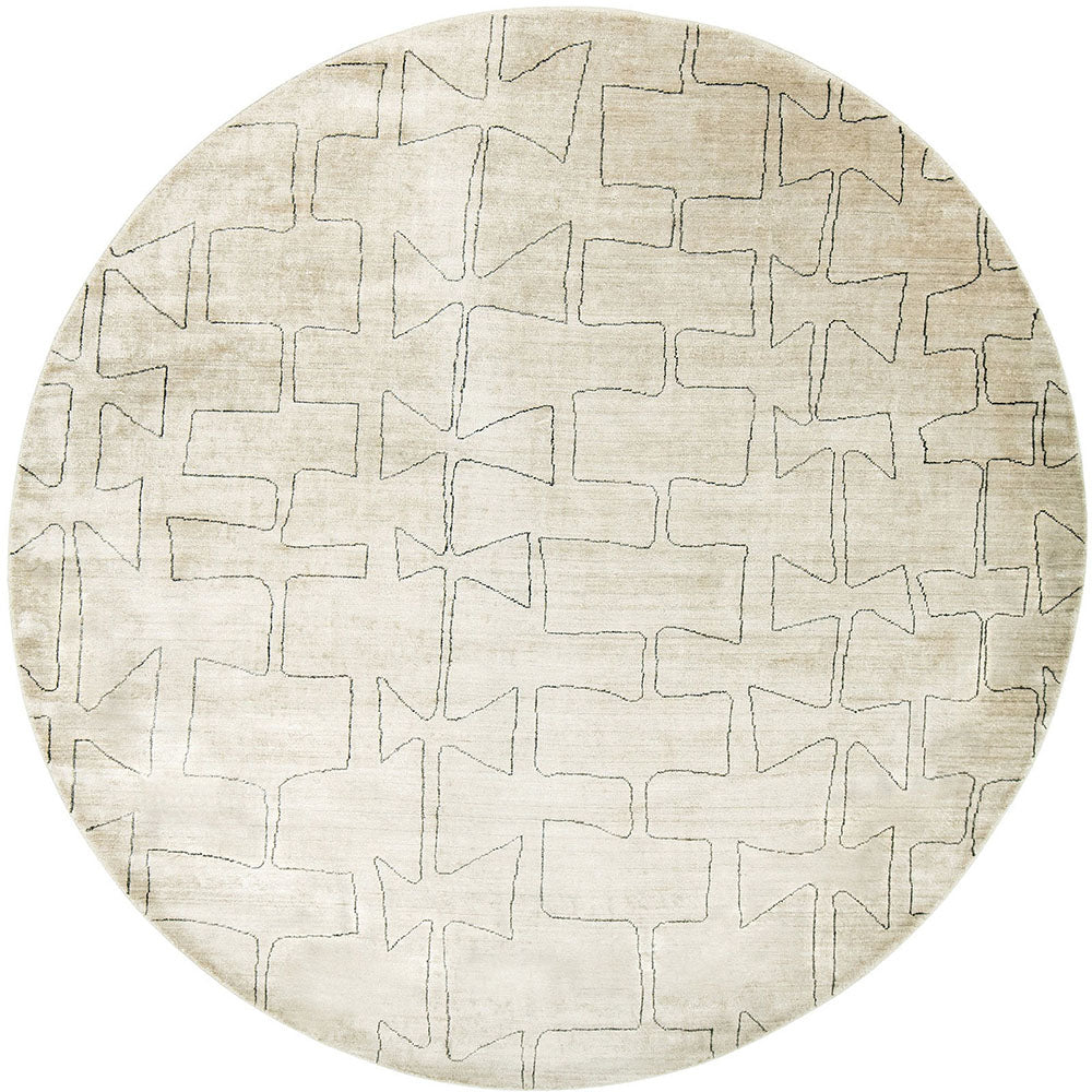 Caleb Ebony - Pearl Grey Round Carpet | Carpet Centre