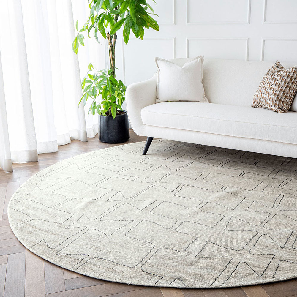 Caleb Ebony - Pearl Grey Line PAttern Carpet | Carpet Centre