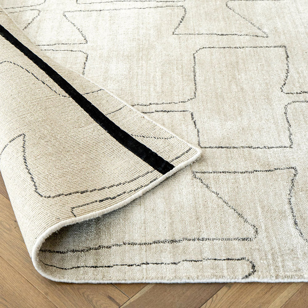 Caleb Ebony - Pearl Grey Line Contemporary Carpet | Carpet Centre