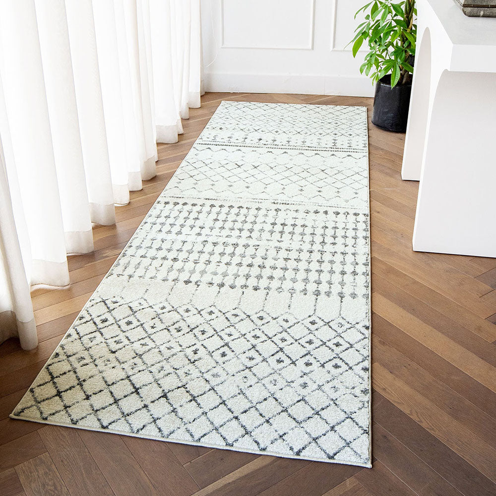 Conrad Ebony - Folk Design Traditional Carpet Runner | Carpet Centre